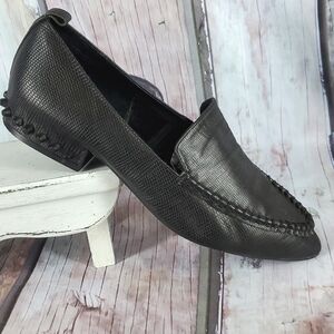 Jeffrey Campbell shoe 10 M loafer flats Barnett studded black leather